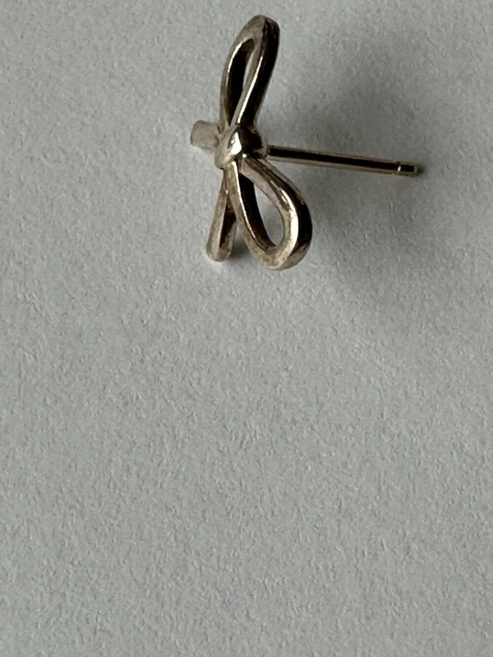 Tiffany & Co. Sterling Silver Bow Stud Earrings 925 - Picture 7 of 15